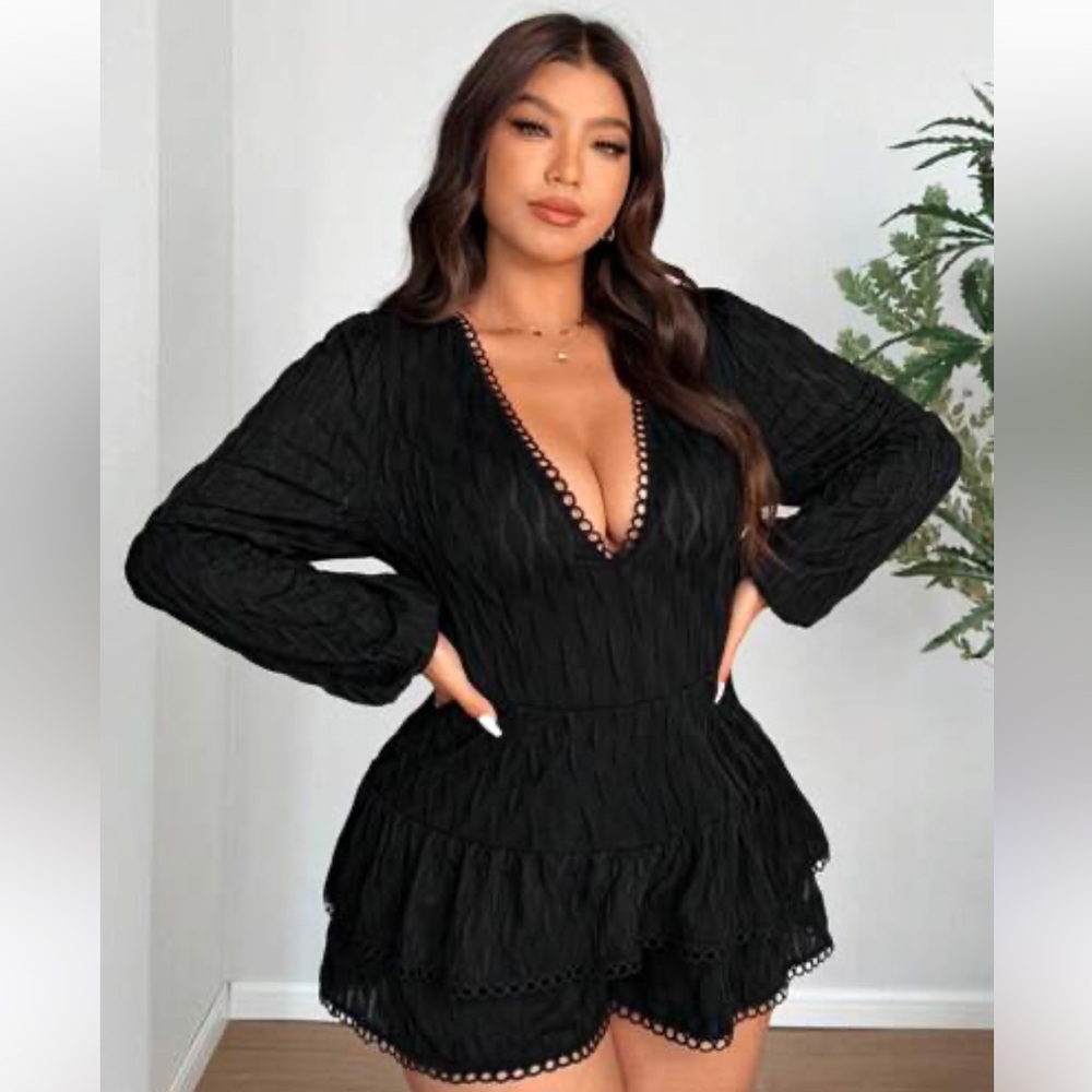 Long Sleeve Ruffle Romper